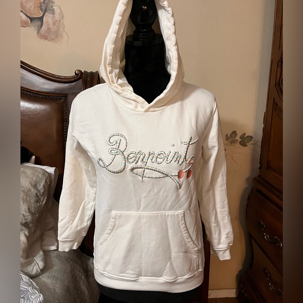 Bonpoint Shirts & Tops | BonpointEmbroidered Logo Hoodie 14 girl